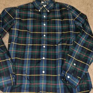 J. Crew Slim Oxford Shirt Plaid Cotton men’s large‎